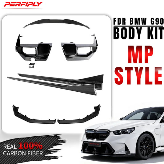 For BMW G90 2024+ Front Lip Set Real Dry Carbon Fiber Mp Full