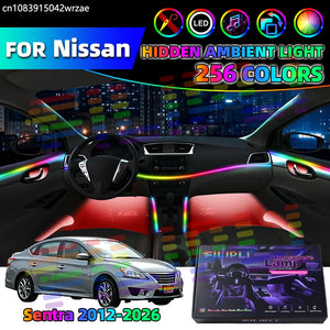 For Nissan Sentra 2012-2026 Years In Interior Ambient Strips