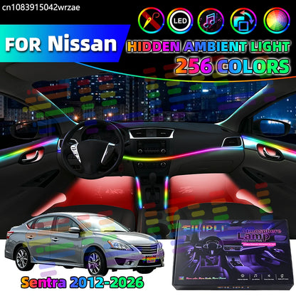 For Nissan Sentra 2012-2026 Years In Interior Ambient Strips