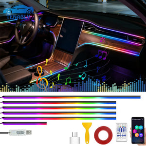 Atmosphere Lighting Strip Colorful RGB USB Acrylic Interior