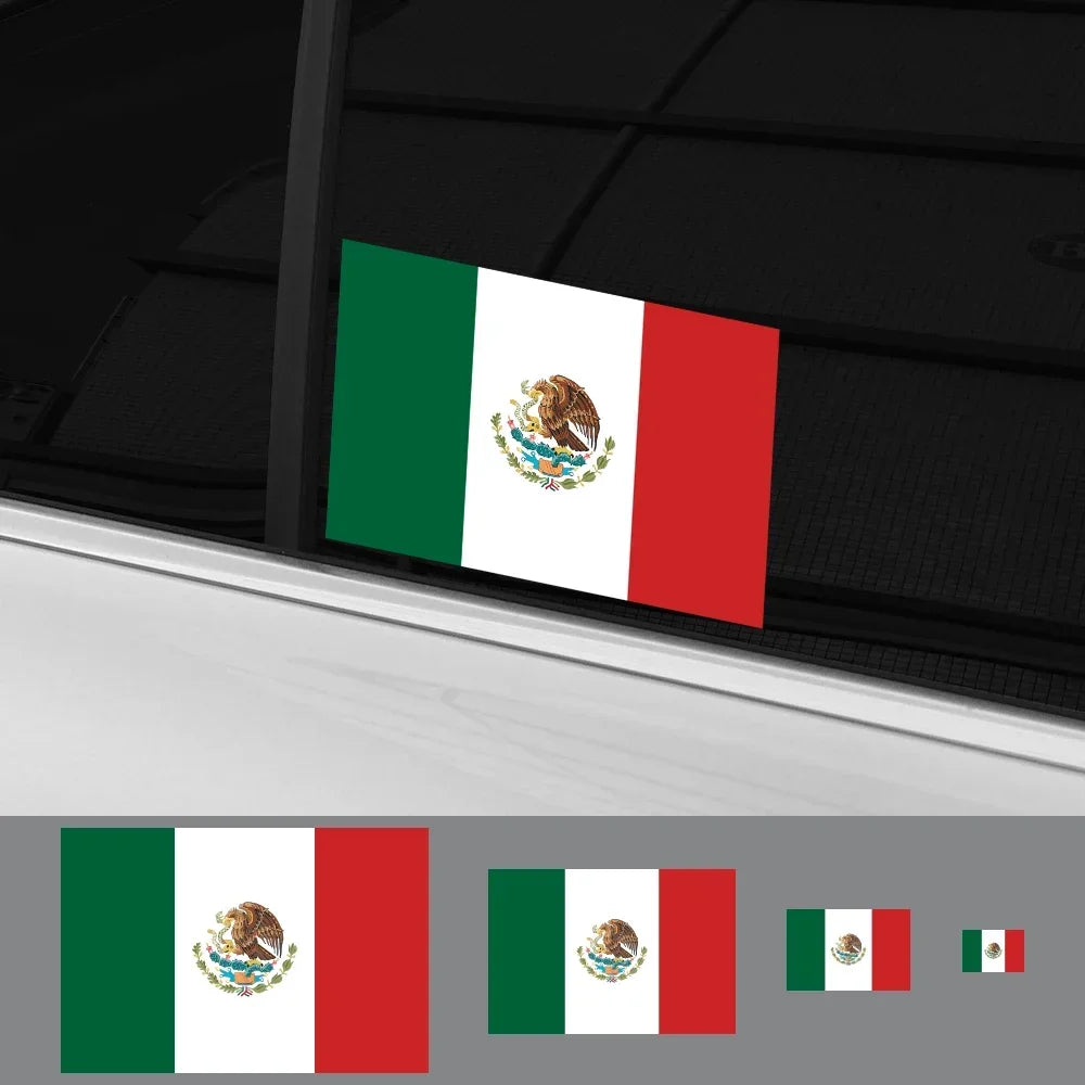3PCS Mexico Flag Sticker Vinyl Creative Decal Decor Waterproof