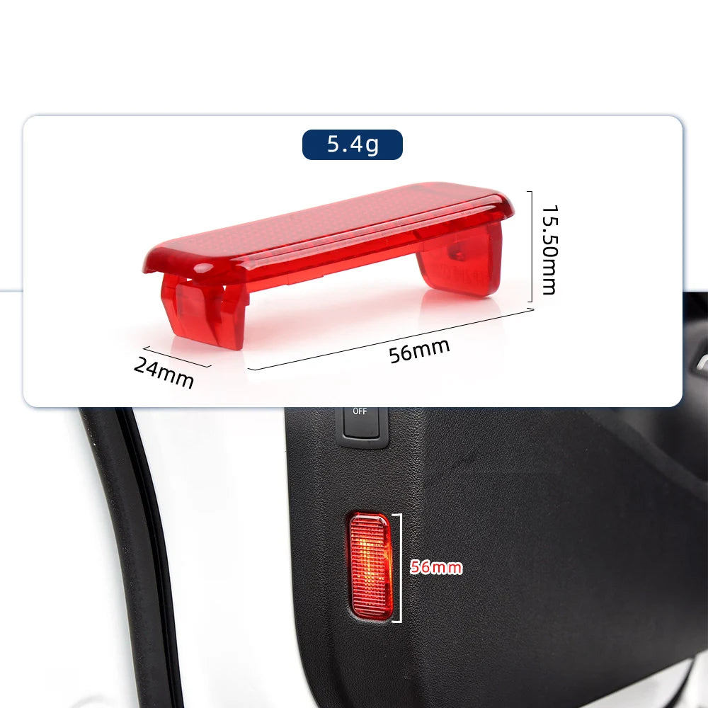 For Audi A3 A4 B8 A5 Pair Door Warning Red 8KD947412 A6 C7 A8 Q3