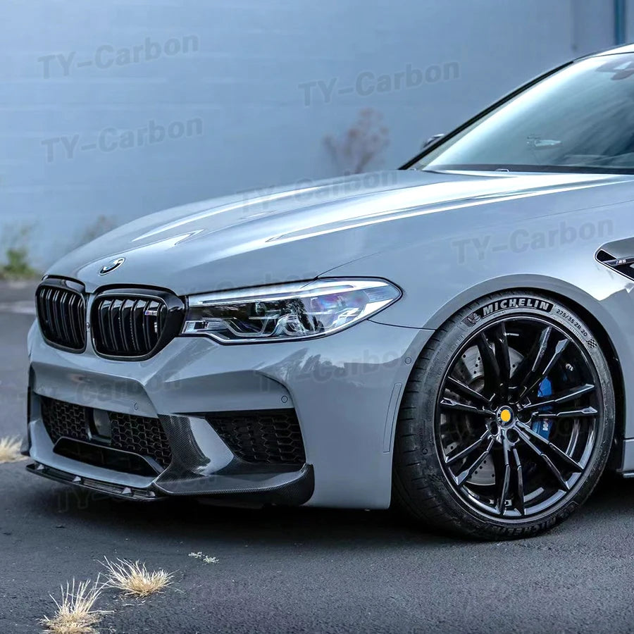 For BMW 5 Series F90 M5 Real Carbon Fiber Front Bumper Lip Upper
