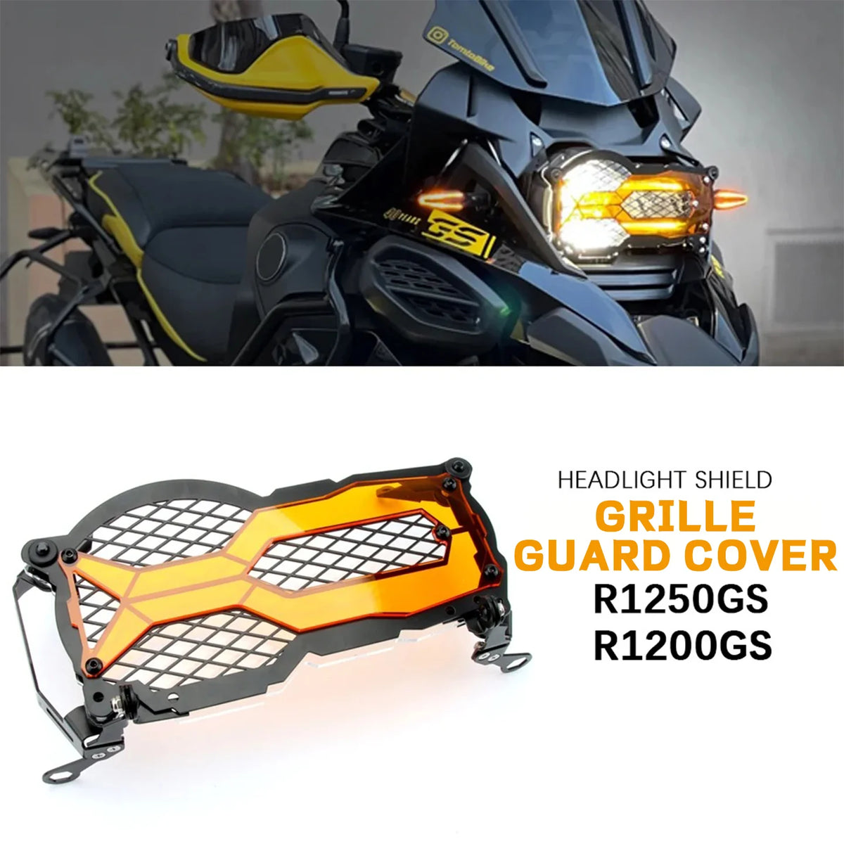 For BMW Motorcycle Flipable Headlight Protector Head Grille