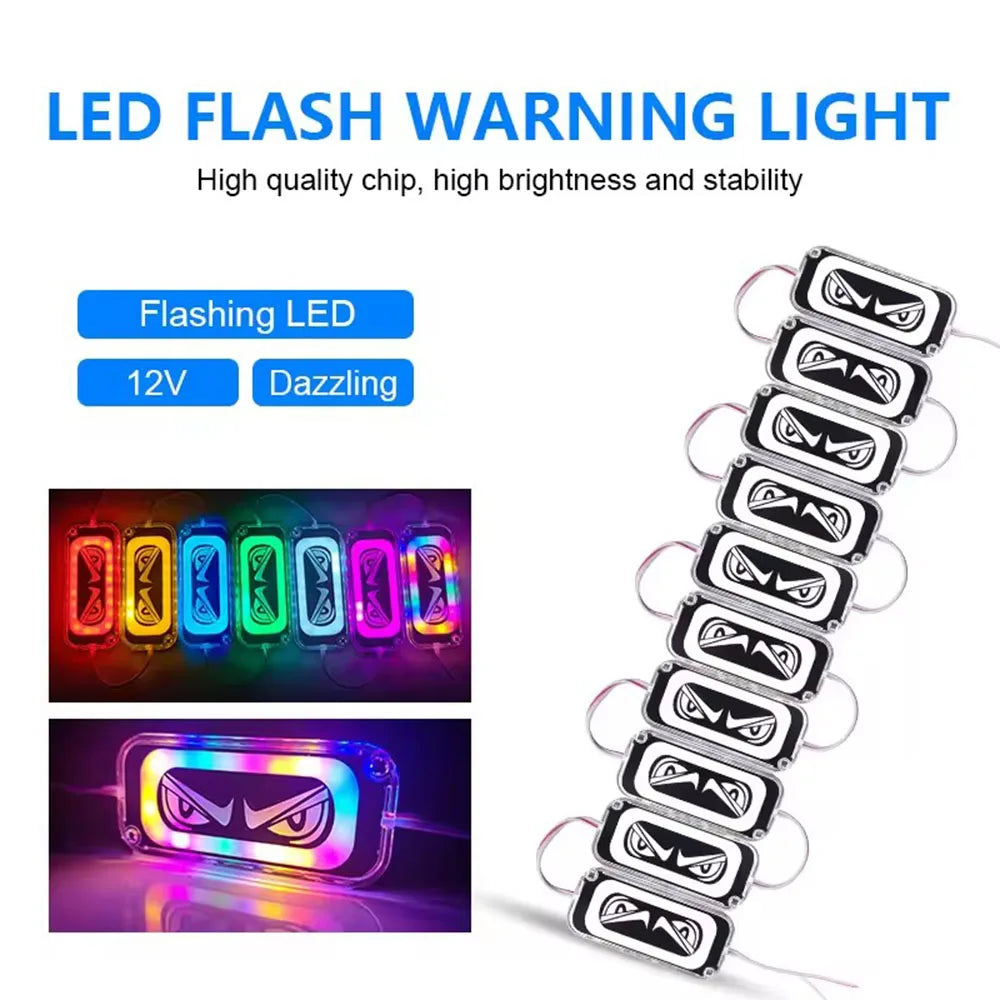 1PCS RGB Evil Eye Module Demon Strobe Warning Motocycle