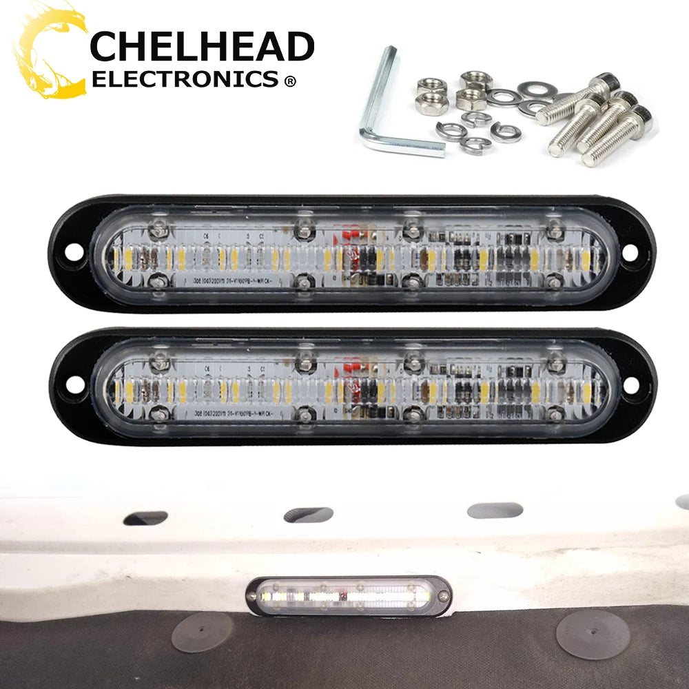 For Offroad 4X4 ATV Moto Boat Drl Bumper Backup Signal Taillight