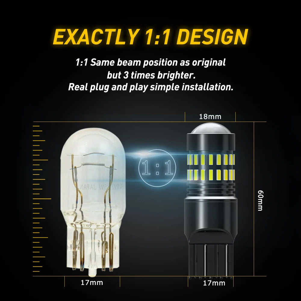 Auxito 2PCS T20 Spotlight 7443 Bulb Canbus No Error