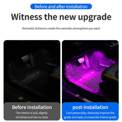 Neon Interior Ambient Foot Strip Kit Backlight Remote APP