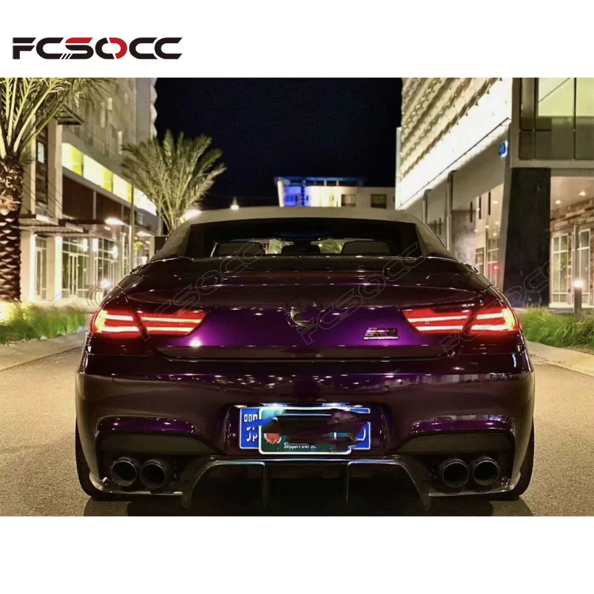 For BMW F06 F12 F13 M6 Series Carbon Fiber Rear Bumper Diffuser