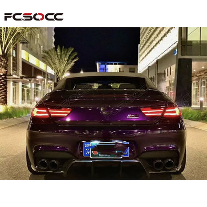 For BMW F06 F12 F13 M6 Series Carbon Fiber Rear Bumper Diffuser