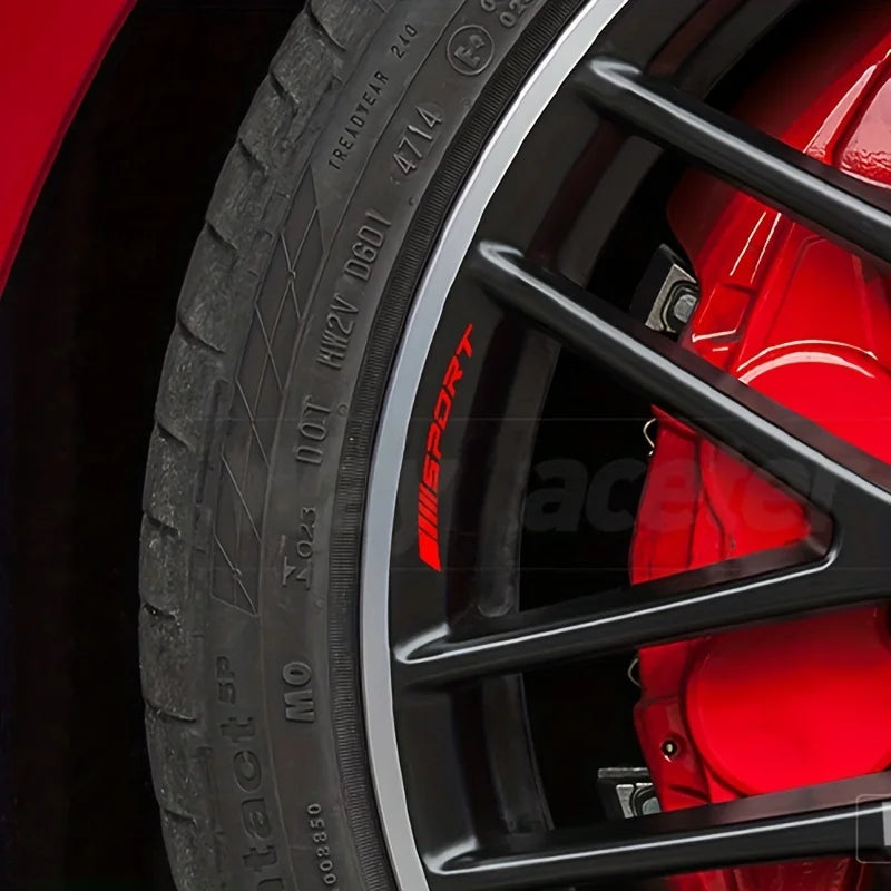 4PCS Set Sport Wheel Graphic Vinyl Motorcycle Sticker Rim