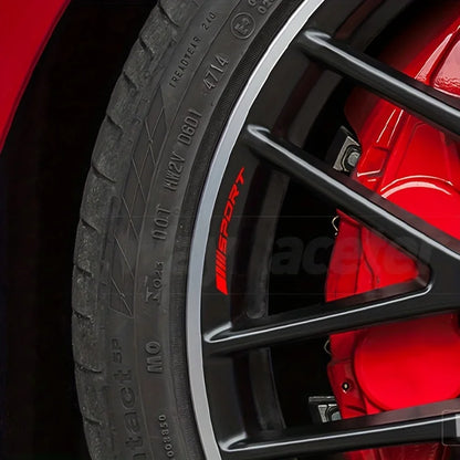 4PCS Set Sport Wheel Graphic Vinyl Motorcycle Sticker Rim