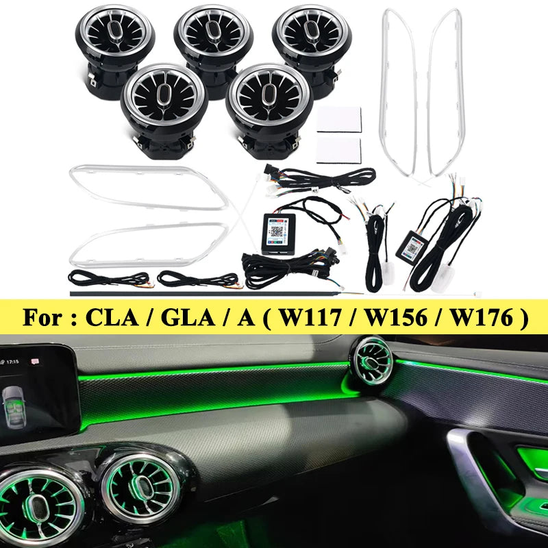 For Mercedes-Benz A Cla Gla W176 12 Colors Ambient Kit Air Vents