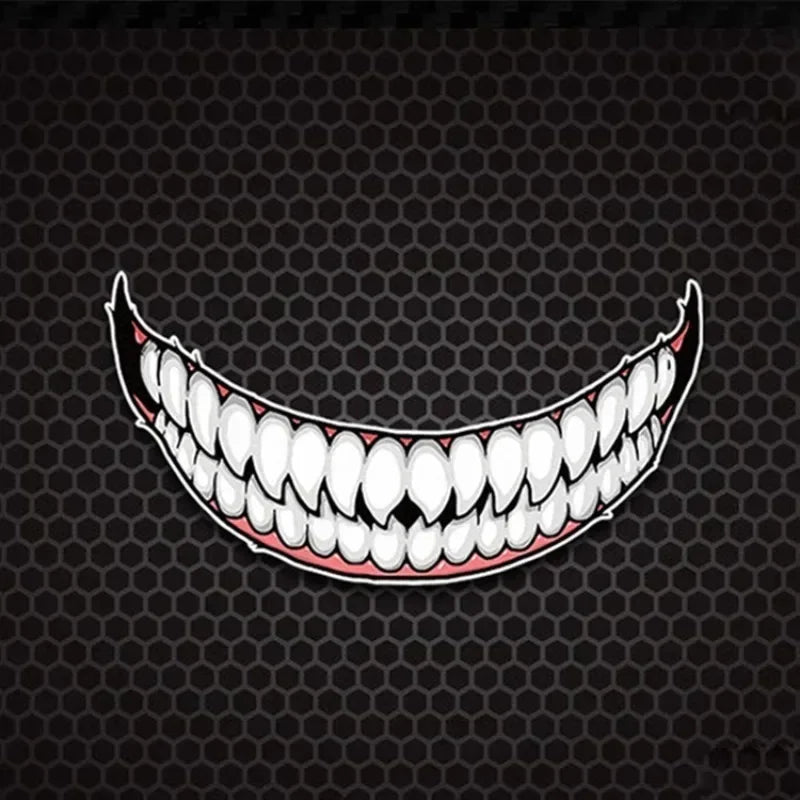 For Classic Hero Venom Teeth Mouth Sticker Modified Wheel Tail