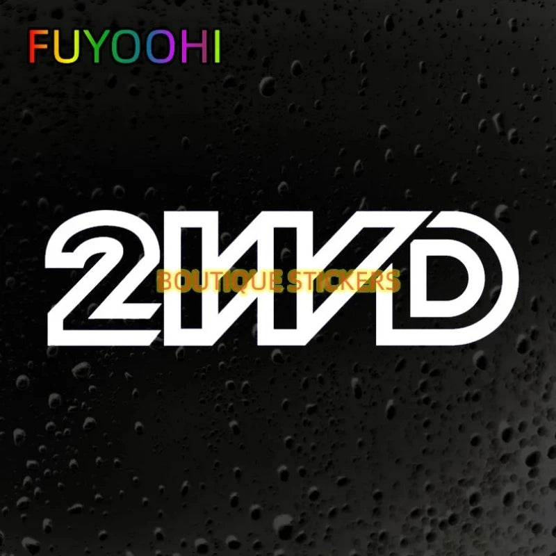 Fuyoohi Creativity Black White 2WD Vinyl Sticker Fashionable Rear