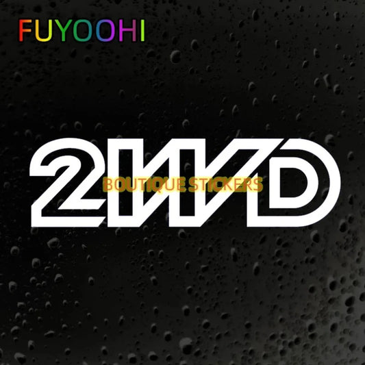 Fuyoohi Creativity Black White 2WD Vinyl Sticker Fashionable Rear