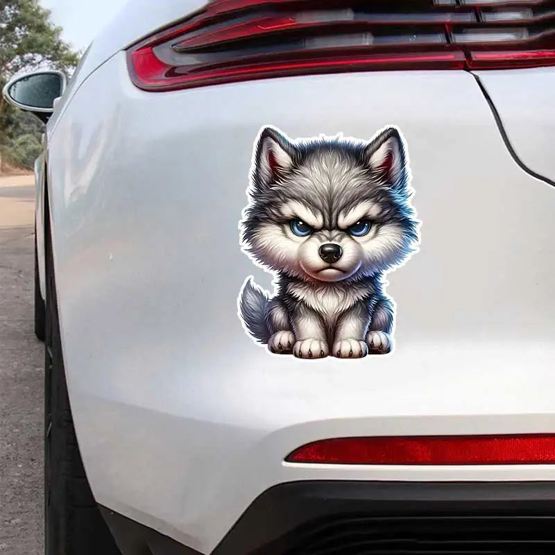 Angry Wolf Sticker Waterproof Vinyl Decal On Bumper Rear