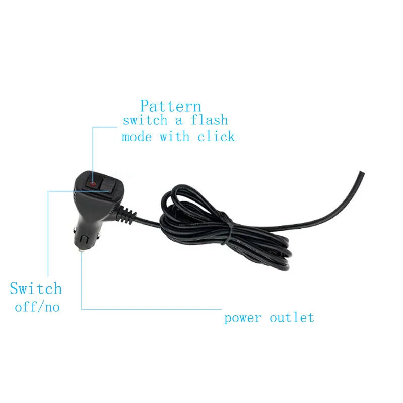 12V 24V 4LED Red Blue Strobe Bar Traffic Advisor