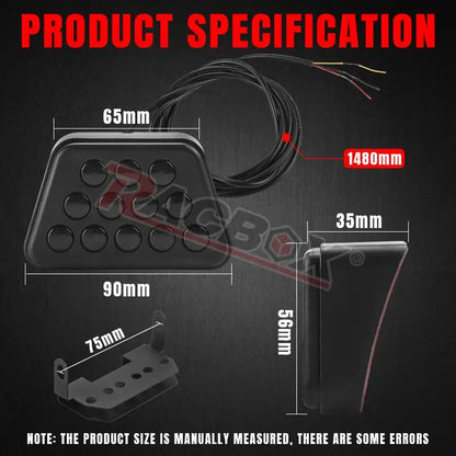 For Jeep Toyota Ford Reverse Taillight 12V Rear Bumper 3RD Third