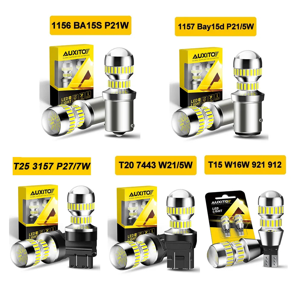 Auxito 2PCS 1156 T15 Reverse Canbus 7443 W21 5W