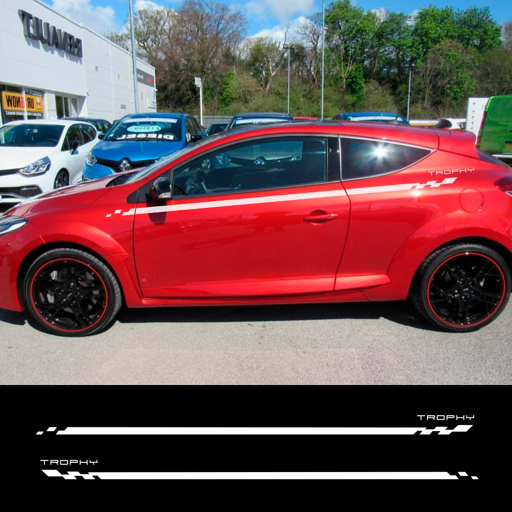 For Renault Megane 2 3 4 2PCS Door Side Stickers Rs Grandtourer
