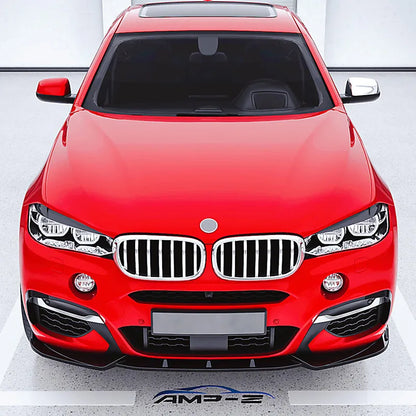 For BMW X6 F16 M Sport 2015-2019 3PCS Set Front Bumper Lip Chin