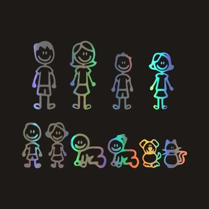Stickers Interesting Family Covering Body Fashion Cartoon
