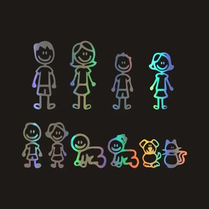 Stickers Interesting Family Covering Body Fashion Cartoon