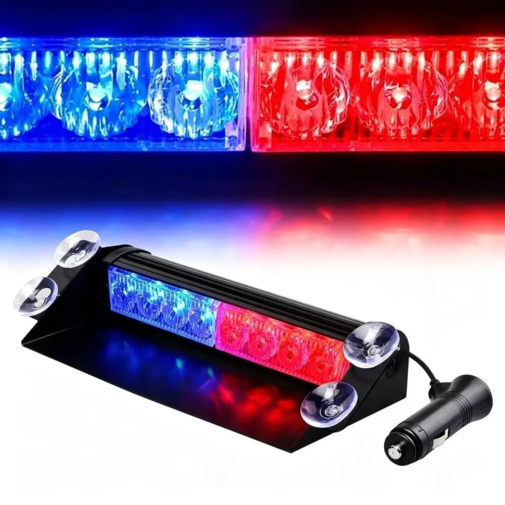 Strobe Suction Cup Mount Flashing Modes Warning Design Blue