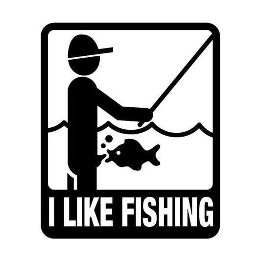 Funny I Like Fishing Personalized Sticker Pvc Bumper Window
