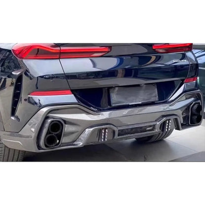 For BMW X6 G06 M Sport Ld 2020-2023 Carbon Fiber Rear Bumper Lip