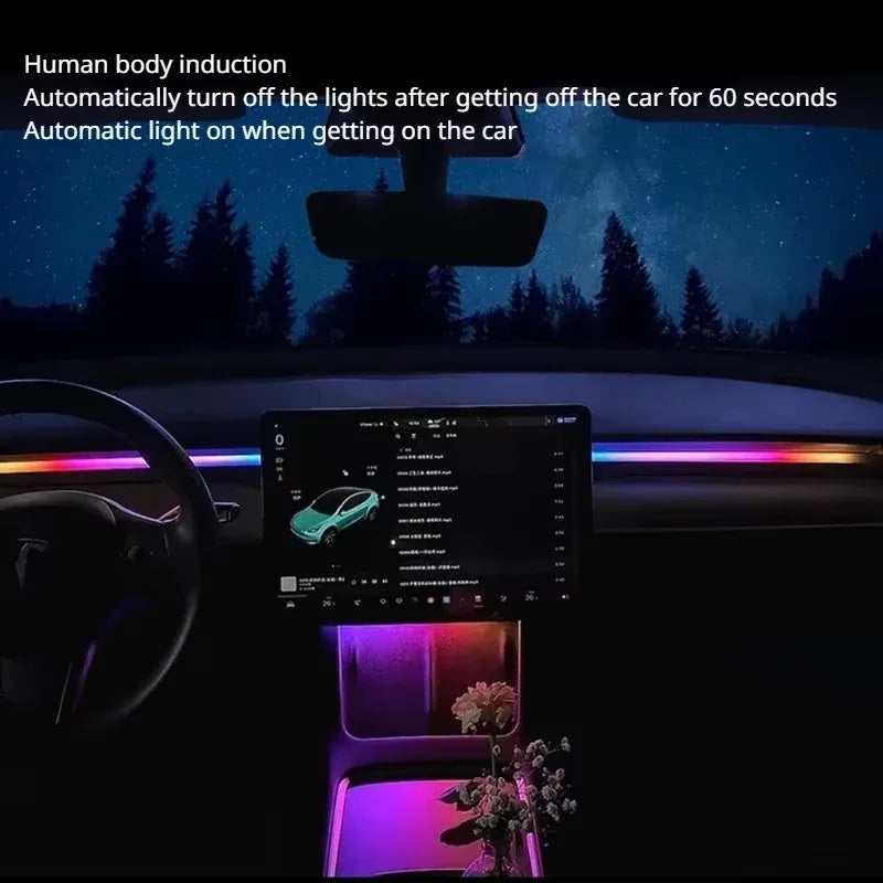 For Tesla Model 3 Y Instrument Panel Ambient Wireless Charging