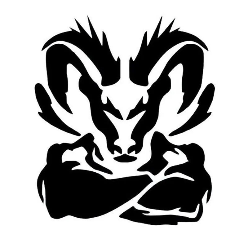 Black White Cool Ram Vinyl Decal Body Window Door