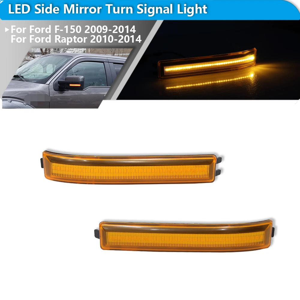 For Ford F150 2009-14 & Svt 2PCS Ijdm Full Side Mirror Marker
