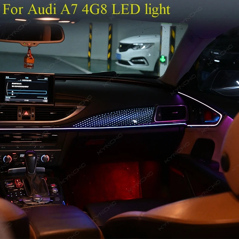 For Audi A7 C7 4G RGB Colors Ambient Kit Bluetooth APP Control