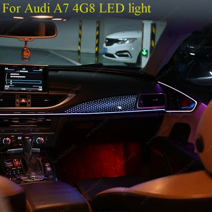 For Audi A7 C7 4G RGB Colors Ambient Kit Bluetooth APP Control