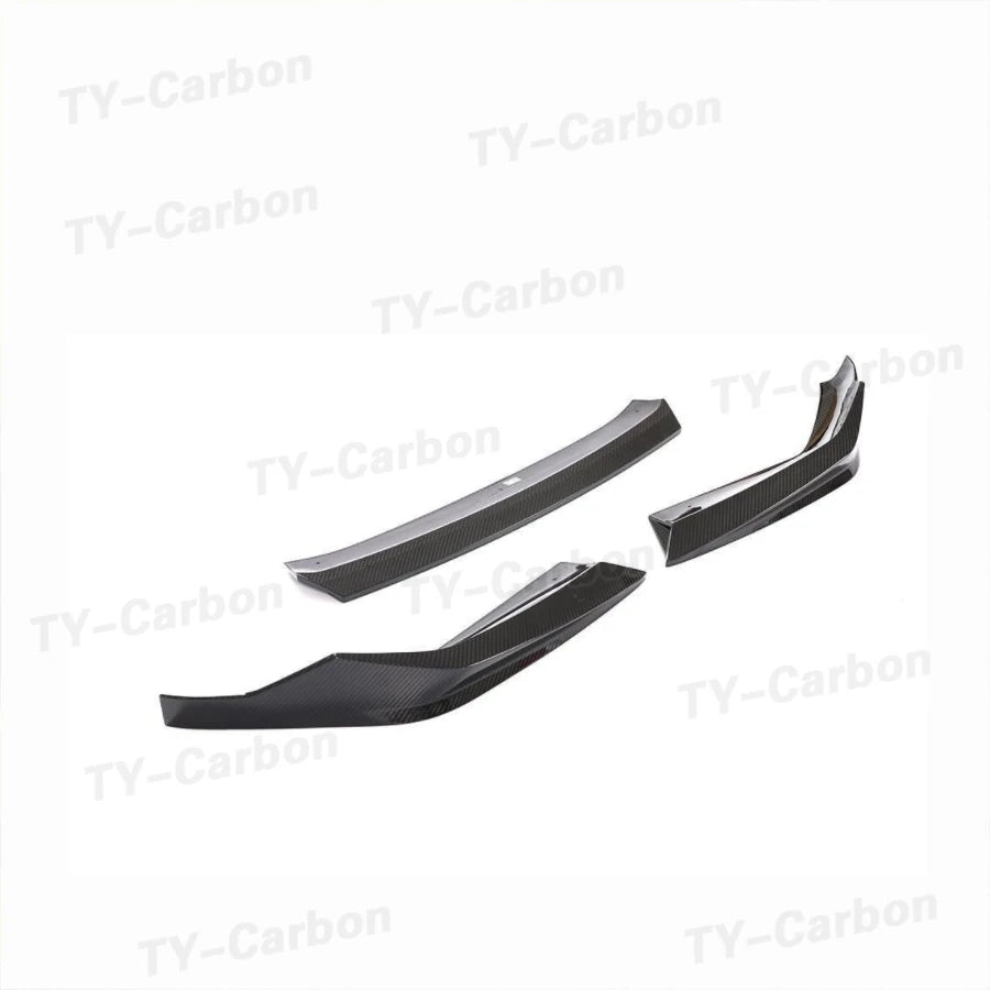 For BMW F90 Lci M5 G30 3PCS Set Real Carbon Fiber Front Lip