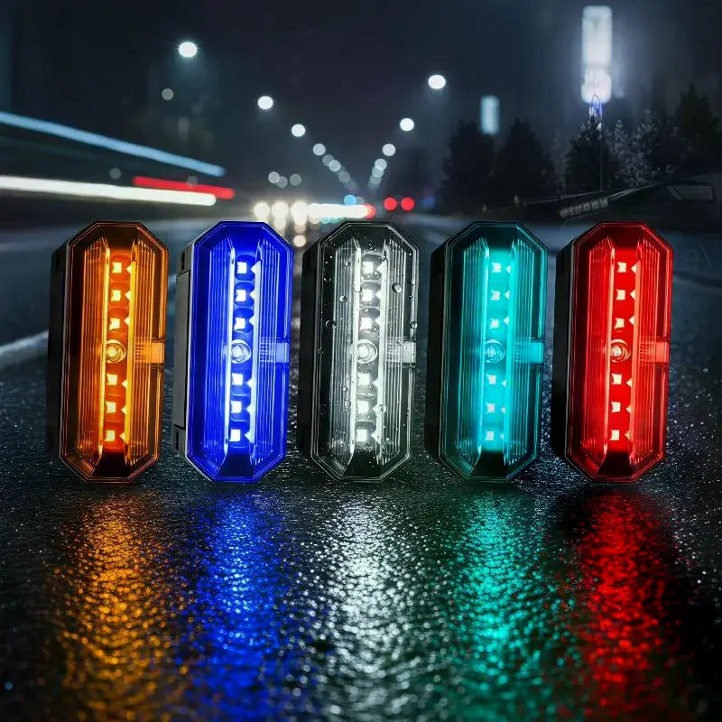 Solar Powered Warning Bright Strobe Wireless Side Mark Truck