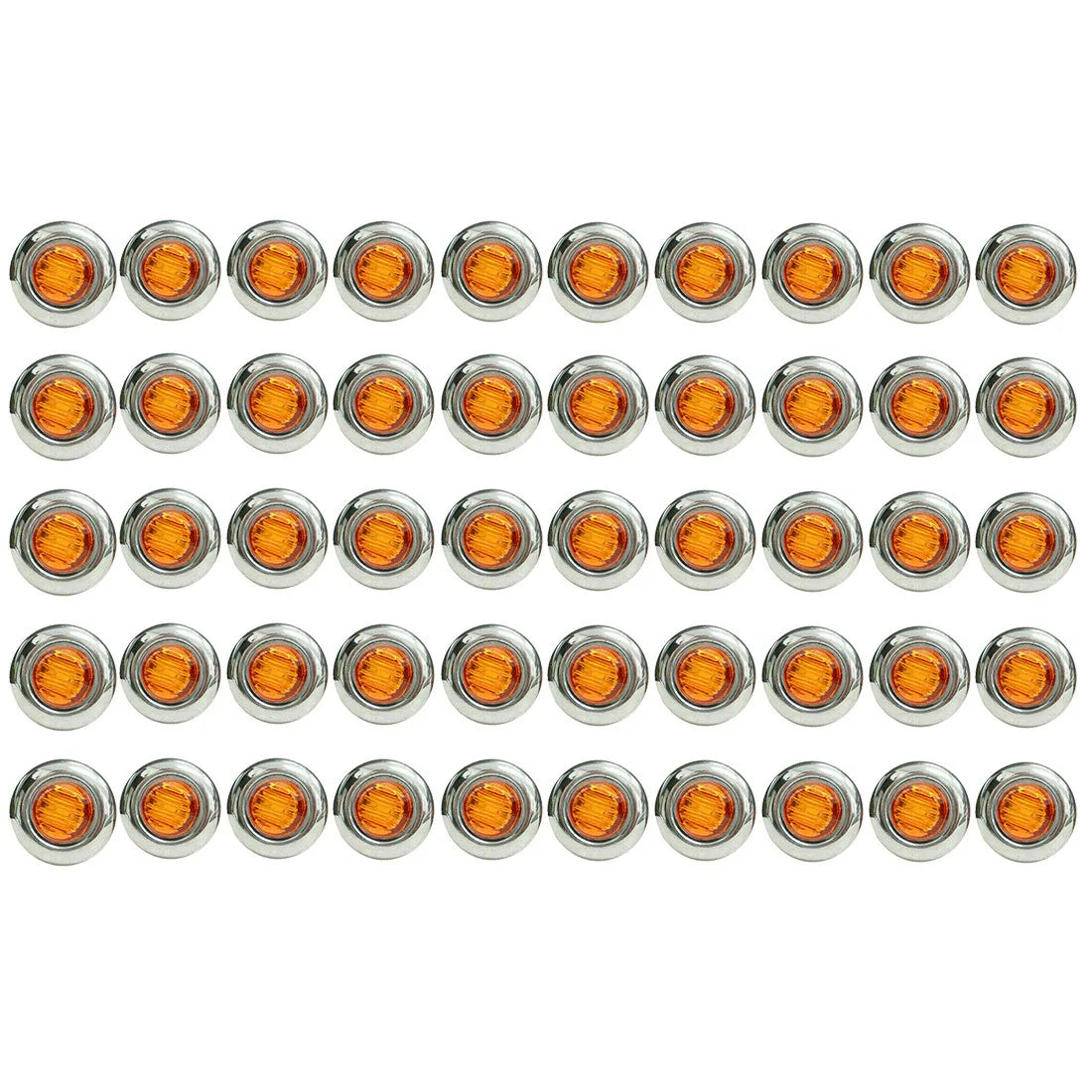 50PCS Inch MINI Round Trailer Side Marker Indicator Trucks