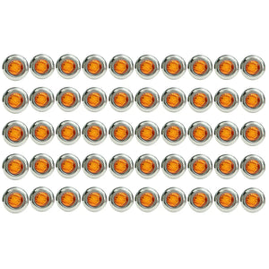 50PCS Inch MINI Round Trailer Side Marker Indicator Trucks