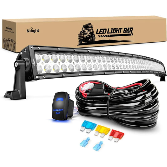 Nilight Inch 312W Curved Spot Flood Combo Bar Off