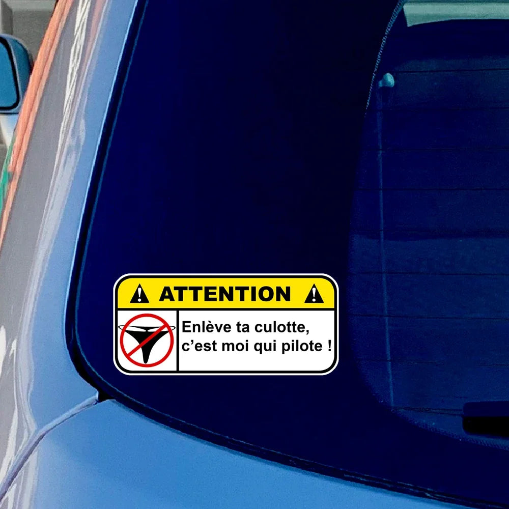 2PCS 12CMX5 5CM Attention Fun Drift Sticker