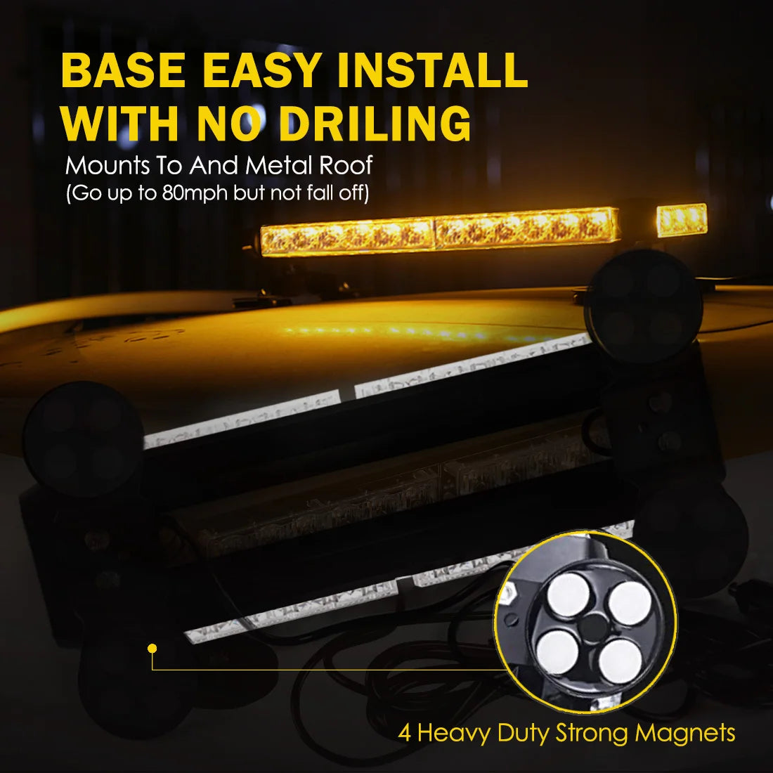 For Vehicle 30LED Strobe Flashing Warning Flasher Truck