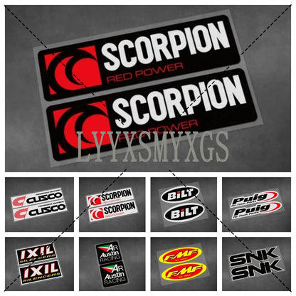 2PCS Personality self-adhesive Scorpion Red Power Sticker Rear