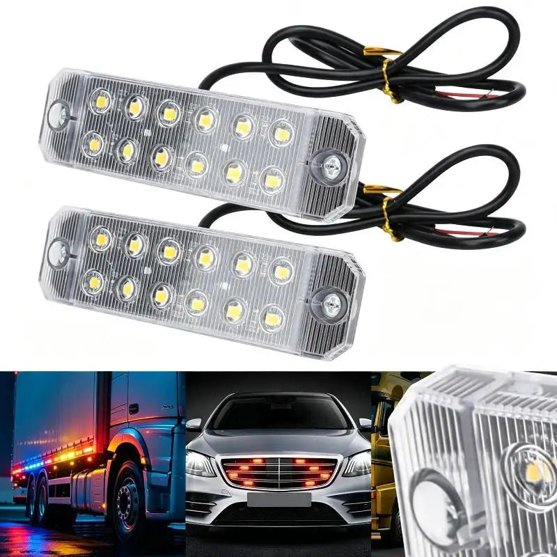 For Off-road Vehicle Emergency Use Dual Row Strobe Warning 1PCS