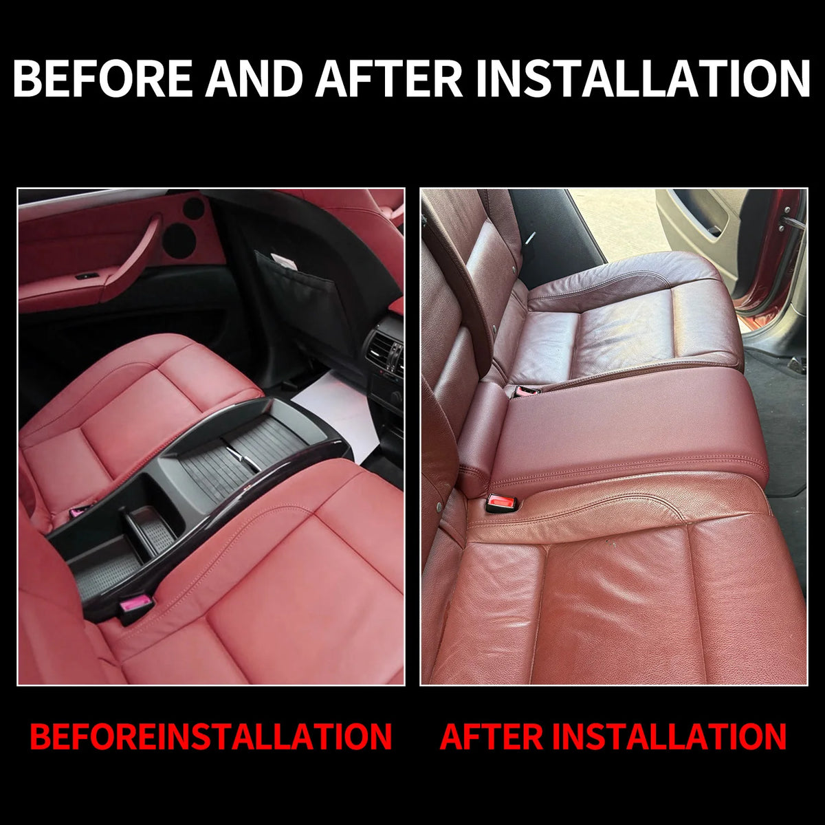 For BMW X6 E71 2008-2013 4 SEAT Conversion Kit Pu Leather Rear