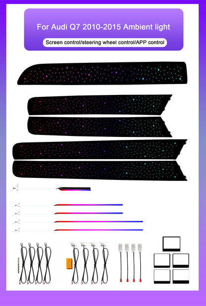 For Audi Q7 Models 2006-2015 64-color Interior Lighting Dynamic