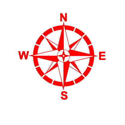Lykx Fashion Compass Nautical Ship Window Wall Sticker Pvc