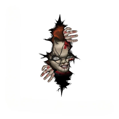 Sticker Horror Characters Skull Force Open From Cracked Series