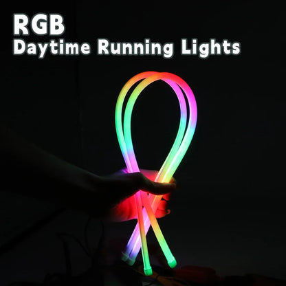 Muti Mode RGB Drl Daytime Running Headlight Flowing Turn